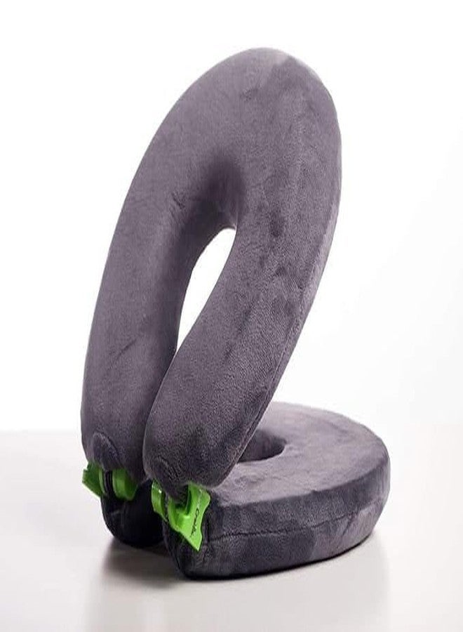 GLITZEN Adjustable Travel Pillow Premium Memory Foam, Comfortable Holds Your Head Up & Supportive Neck Pillow Pain Relief Full Sleeping While You for Travel on an Airplane, Car, Office, Train or Bus
